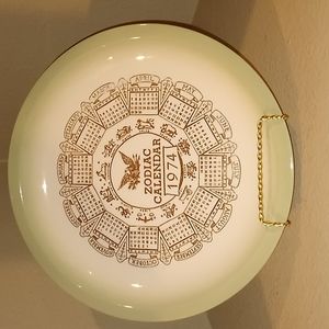 Vintage 1974 Zodiac Calender Plate